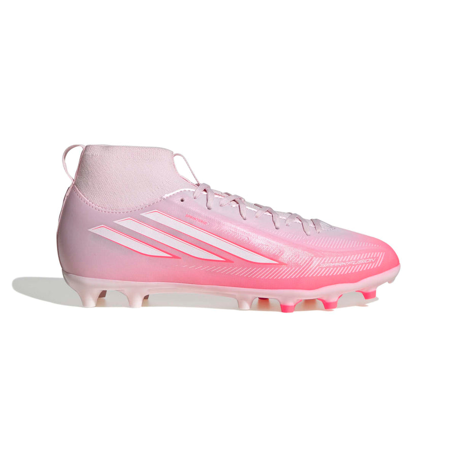 adidas F50 Sparkfusion League FG/AG Jnr Football Boots - Solar Turbo/Ftwr White/Distilled Pink