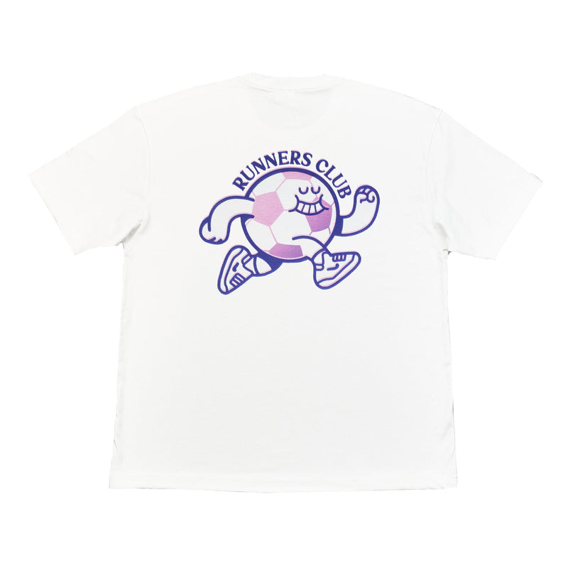 RUNNERS CLUB FOOTBALL TEE | Cult Kits, Small / Runners Club / White