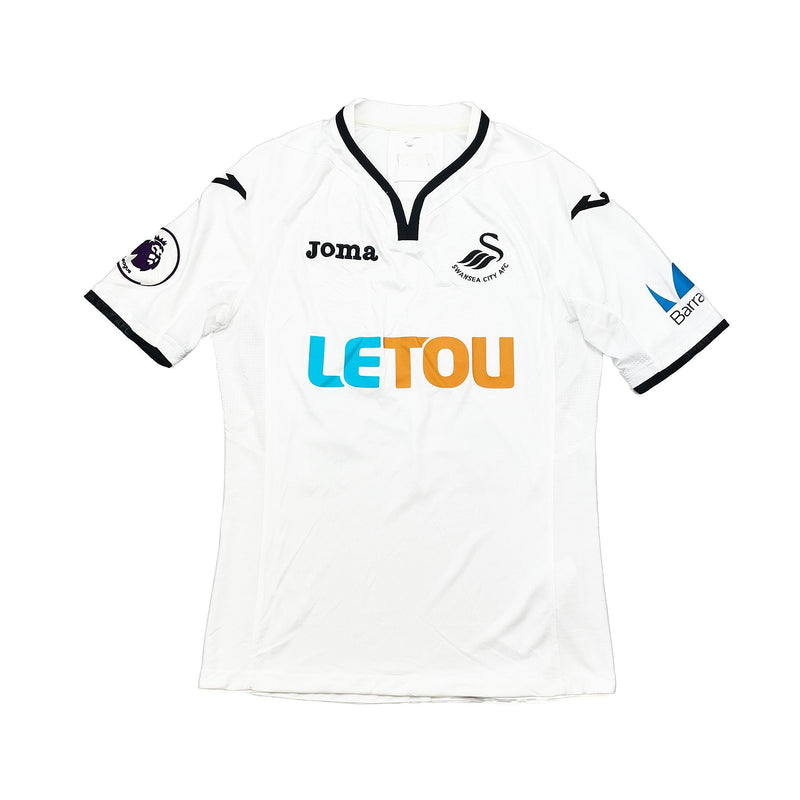 2017/18 SWANSEA CITY KING #26 *MATCH ISSUE* HOME SHIRT (M) JOMA