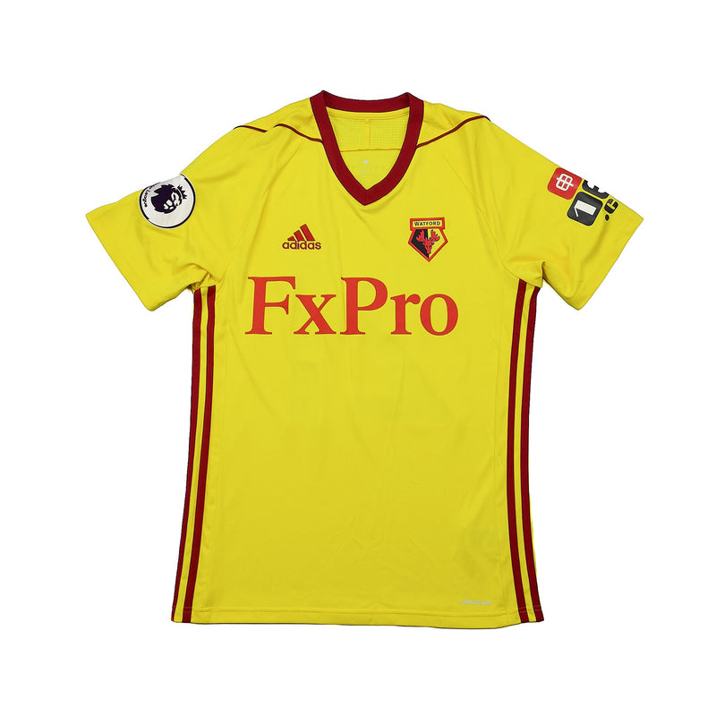 2017/18 WATFORD KIKO F #21 *MATCH ISSUE* HOME SHIRT (S) ADIDAS