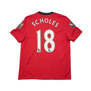 2009/10 Manchester United Scholes #18 Home Shirt (L) Nike