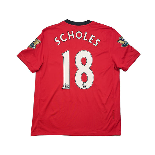 2009/10 Manchester United Scholes #18 Home Shirt (L) Nike