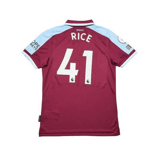 CULT KITS | 2021/22 WEST HAM RICE #41 *MATCH WORN* HOME SHIRT