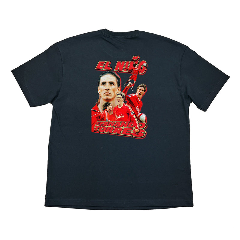 LIVERPOOL EL NIÑO TORRES BOOTLEG TEE, Cult Kits, Medium / Liverpool / Black