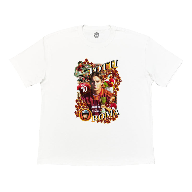 ROMA TOTTI BOOTLEG TEE, Cult Kits, Large / Roma / White