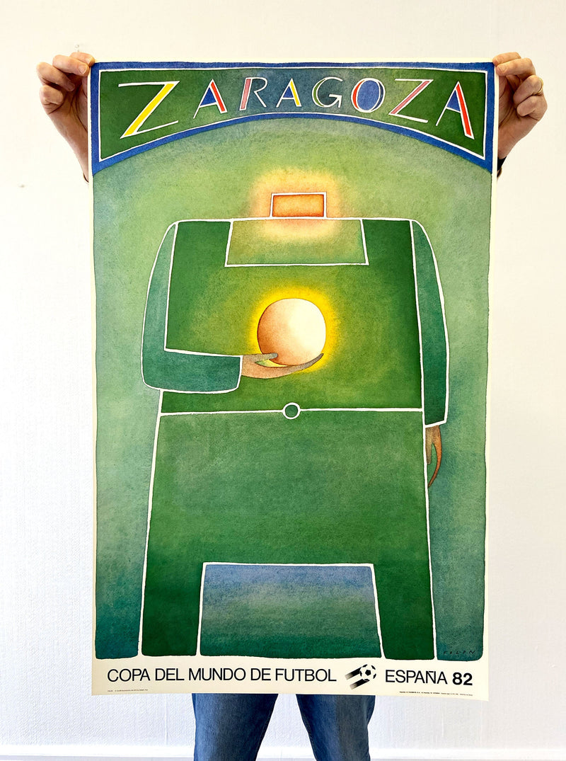 1982 ZARAGOZA COPA DEL MUNDO DE FUTBOL ESPANA ORIGINAL PRINT