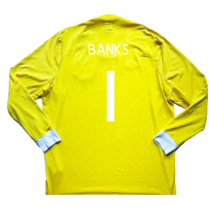 2010-2011 England Goalkeeper LS Shirt (Yellow) (Very Good) (BANKS 1)_1