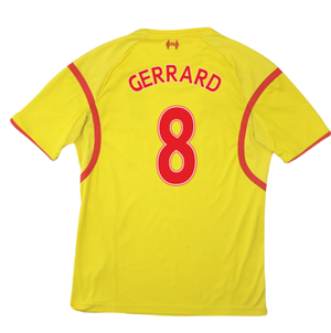 Liverpool 2014-15 Warrior Away Shirt (Very Good) (GERRARD 8)_1