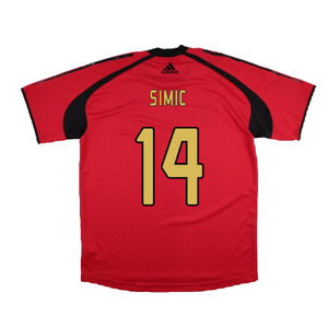 AC Milan 2004-05 Adidas Champions League Training Shirt (L) (Simic 14) (Very Good)_1