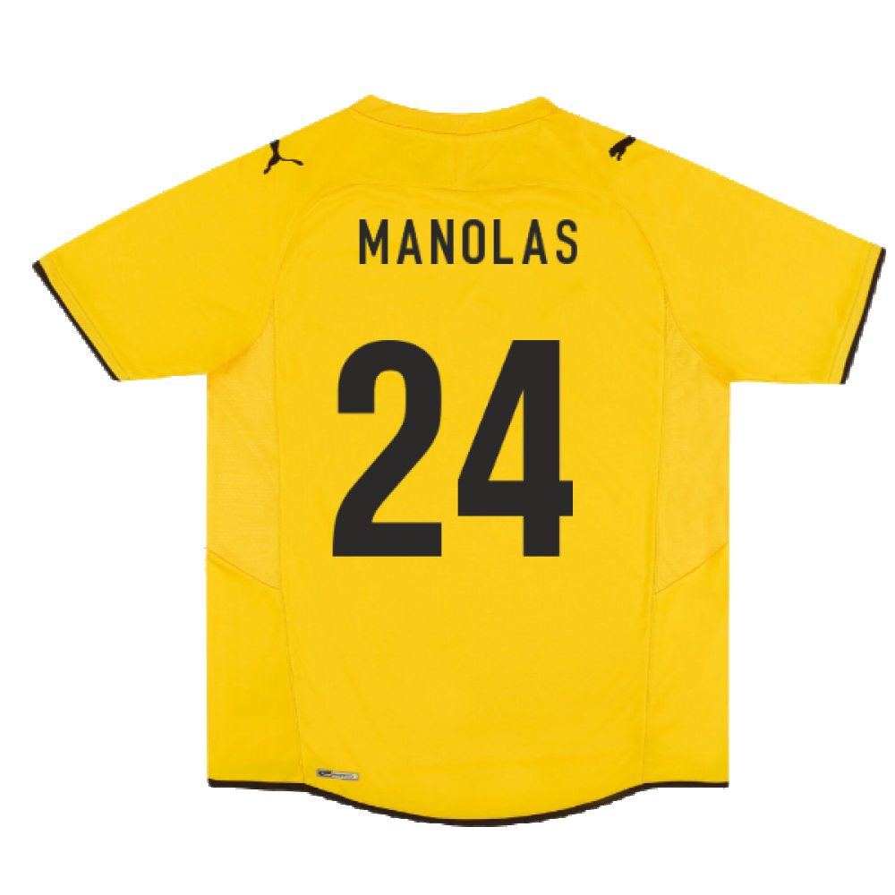 AEK Athens 2009-10 Home Shirt ((Excellent) XL) (Manolas 24)_2