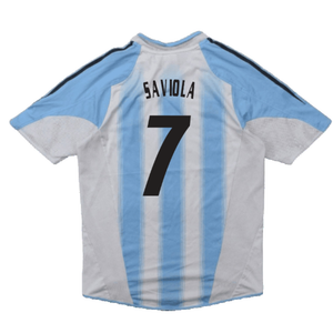 Argentina 2004-05 Home Shirt (XL) (Good) (Saviola 7)_1