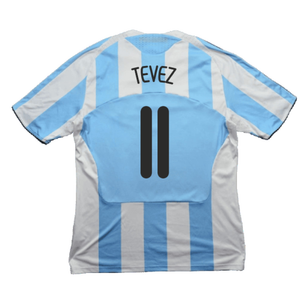 Argentina 2008-09 Home Shirt (L) (Good) (Tevez 11)_1