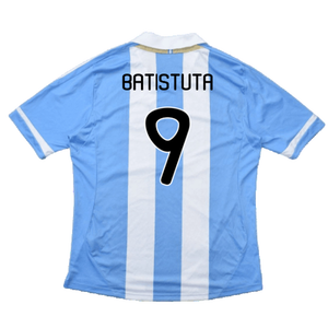 Argentina 2011-2012 Home Shirt (L) (Good) (BATISTUTA 9)_1