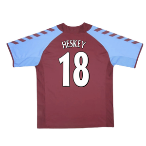 Aston Villa 2004-05 Home Football Shirt (Excellent) (HESKEY 18)_1