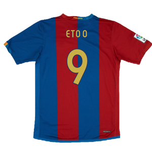 Barcelona 2006-07 Home Shirt (S) (Good) (Eto O 9)_1