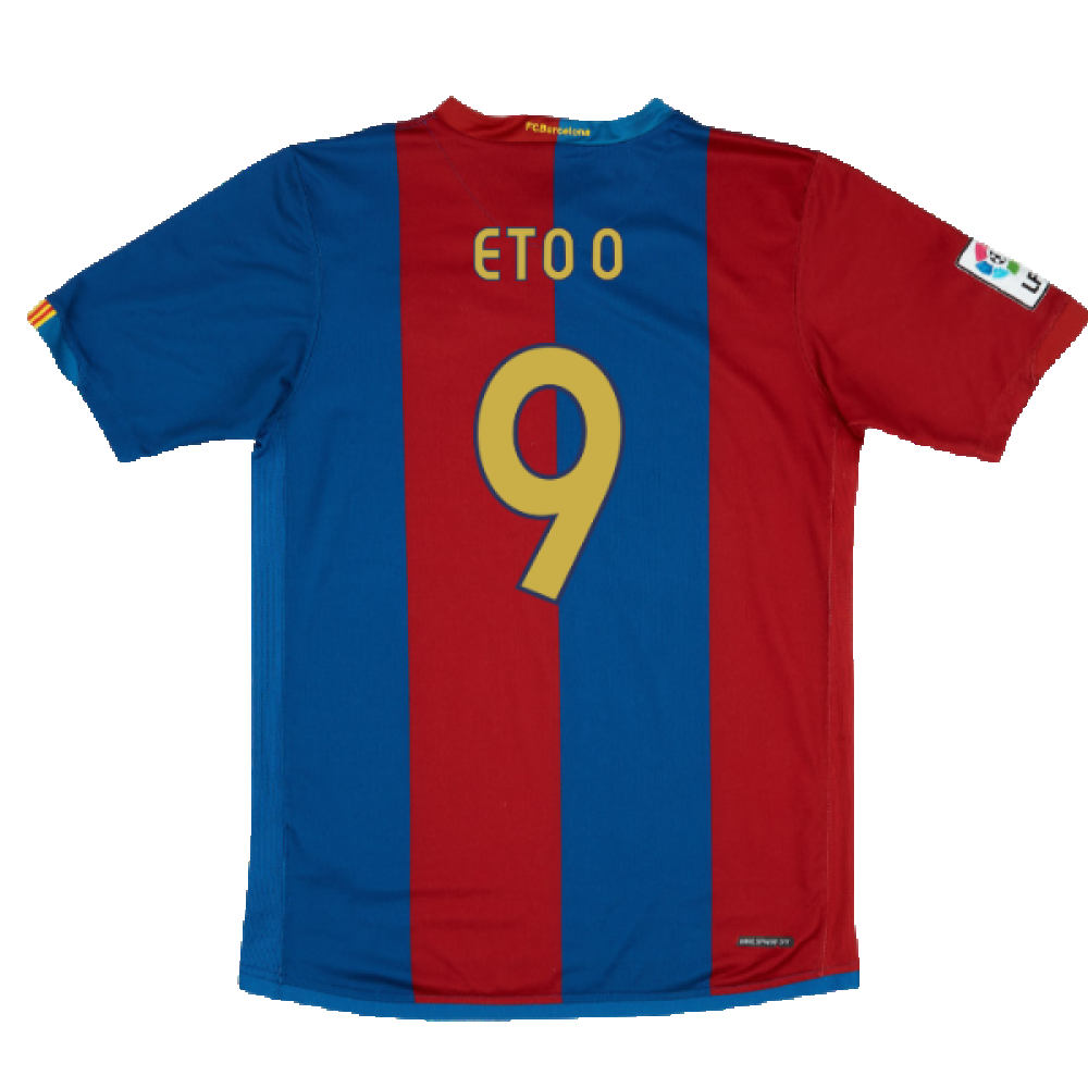 Barcelona 2006 07 Home Shirt Sponsorless Excellent Eto O 9 Classic Football Kit