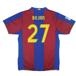 Barcelona 2007-08 Home Shirt (S) (Excellent) (Bojan 27)_1