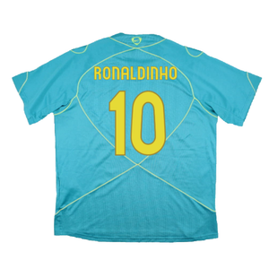 Barcelona 2007-08 Nike Training Shirt (M) (Good) (Ronaldinho 10)_1