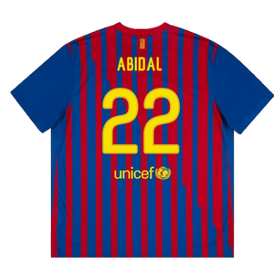 Barcelona 2011-12 Home Shirt (Excellent) (Abidal 22)_1