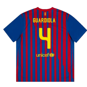 Barcelona 2011-12 Home Shirt (S) (Very Good) (Guardiola 4)_1