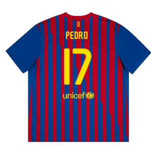 Barcelona 2011-12 Home Shirt (S) (Very Good) (Pedro 17)_1