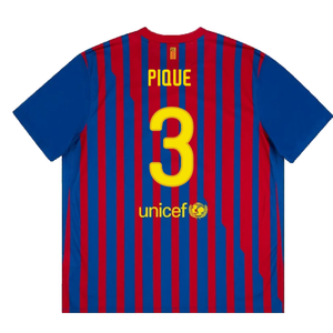 Barcelona 2011-12 Home Shirt (L) (Excellent) (Pique 3)_1