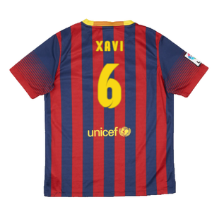 Barcelona 2013-14 Home Shirt (XL) (Good) (Xavi 6)_1