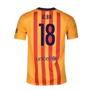 Barcelona 2015-16 Away Shirt (L) Suarez #9 (Excellent) (Alba 18)_1