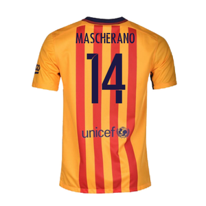 Barcelona 2015-16 Away Shirt (L) Suarez #9 (Excellent) (Mascherano 14)_1