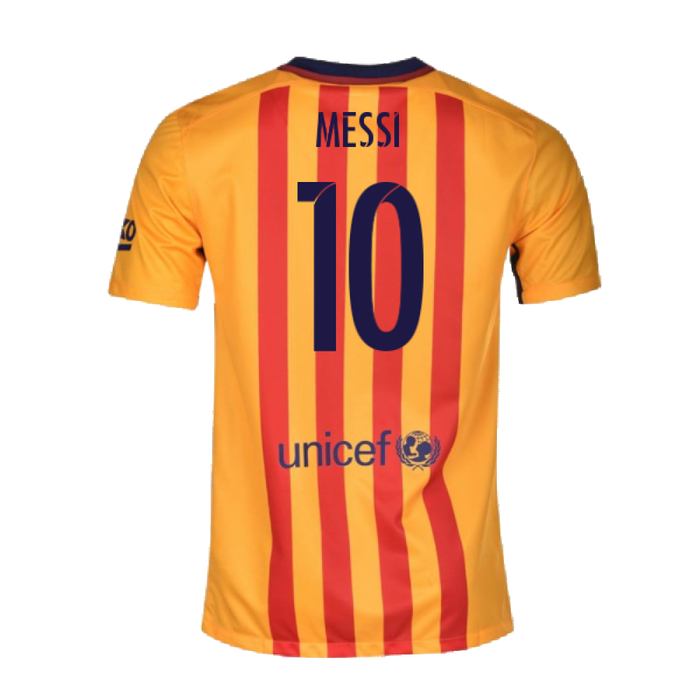 Barcelona 2015-16 Away Shirt (2XL) (Good) (Messi 10)