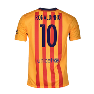 Barcelona 2015-16 Away Shirt (2XL) (Mint) (Ronaldinho 10)_1