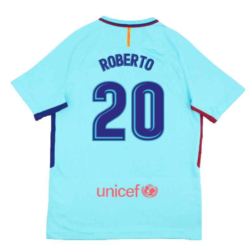 Barcelona 2017-18 Away Shirt (2XL) (Very Good) (Roberto 20 Barcelona 2017-18 Away Shirt (2XL) (Very Good) (Roberto 20