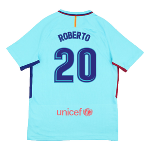 Barcelona 2017-18 Away Shirt (2XL) (Very Good) (Roberto 20)_1