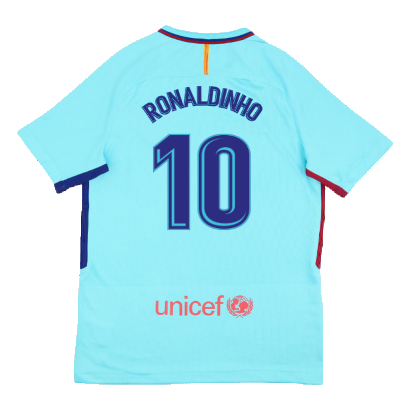 Barcelona 2017-18 Away Shirt (2XL) (Very Good) (Ronaldinho 10)_1