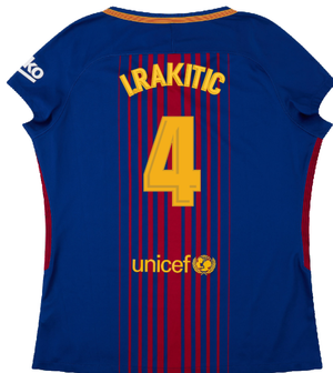 Barcelona 2017-18 Home Shirt (Womens) (M) (Mint) (I.Rakitic 4)_1