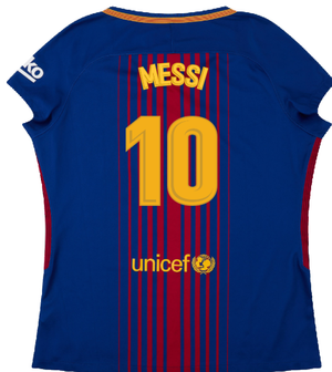 Barcelona 2017-18 Home Shirt (Womens) (XL) (Mint) (Messi 10)_1