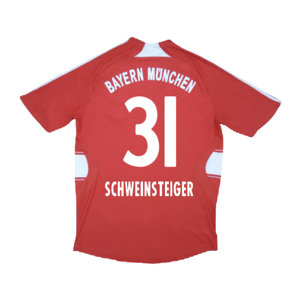 Bayern Munich 2007-09 Home Shirt (M) (Excellent) (Schweinsteiger 31)_1