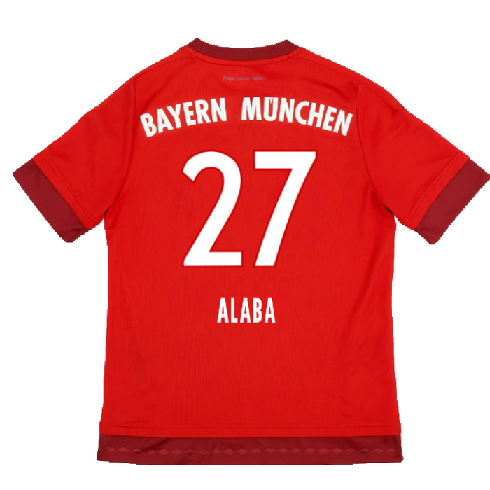 Bayern Munich 2015-16 Home Shirt (XL) (Very Good) (Alaba 27)