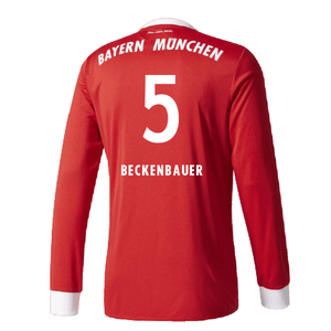 Bayern Munich 2017-18 Home Long Sleeve Shirt (XL) (Excellent) (Beckenbauer 5)_1