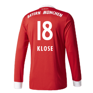 Bayern Munich 2017-18 Home Long Sleeve Shirt (XL) (Excellent) (Klose 18)_1