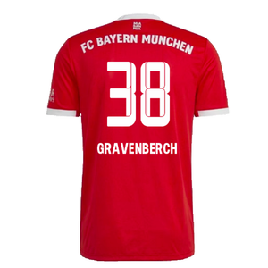 Bayern Munich 2022-23 Home Shirt (M) (GRAVENBERCH 38) (Excellent)_1