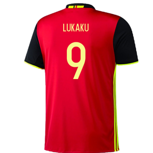 2016-2017 Belgium Home Adidas Football Shirt (xl) (Good) (Lukaku 9)_1