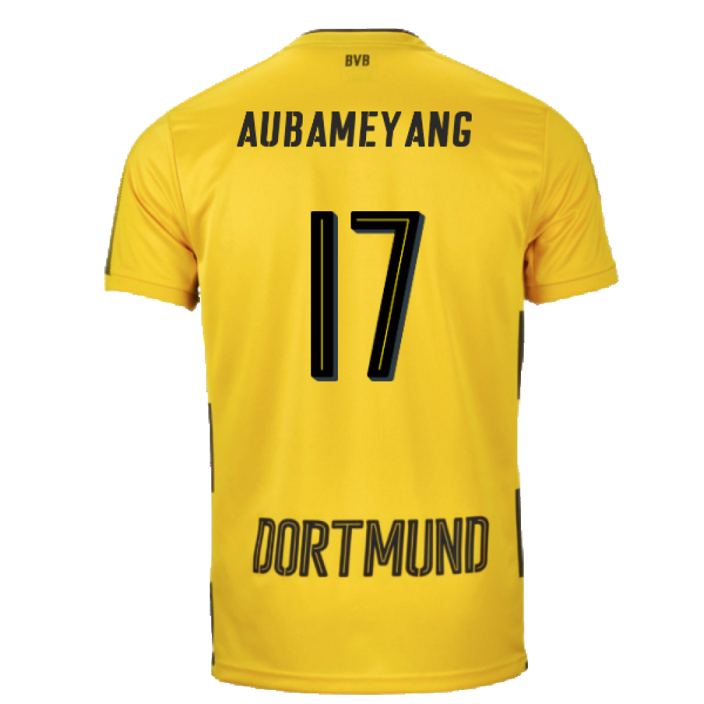 Borussia Dortmund 2017-18 Home Shirt (L) (Excellent) (Aubameyang 17)_1