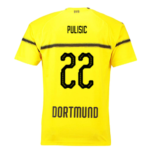 Borussia Dortmund 2018-19 European/Cup Home Shirt (L) (Very Good) (Pulisic 22)_1