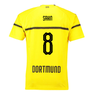 Borussia Dortmund 2018-19 European/Cup Home Shirt (L) (Very Good) (Sahin 8)_1