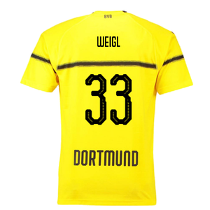 Borussia Dortmund 2018-19 European/Cup Home Shirt (L) (Very Good) (Weigl 33)_1