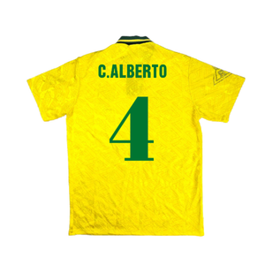 Brazil 1991-93 Home Shirt (S) (Good) (C.Alberto 4)_1