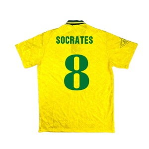 Brazil 1991-93 Home Shirt (S) (Good) (Socrates 8)_1