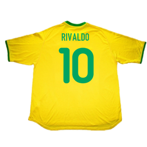 Brazil 2000-02 home Shirt (Excellent) (Rivaldo 10)_1