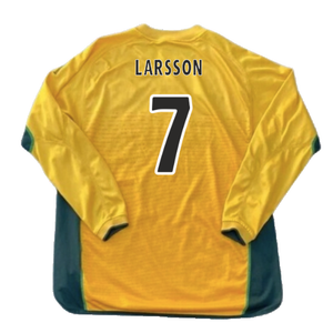 Celtic 2002-2003 Long Sleeve Away Shirt (Excellent) (Larsson 7)_1